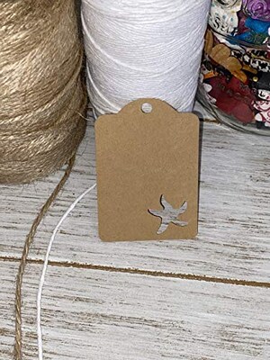 Starfish Star fish Thank you Tag Gift tag - Favor Tags - Customize Tag Color - Set of 20 - image1